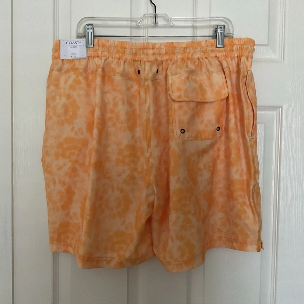 Coast Swim Trunk Mens XXL Short Mesh Lined 3 Pockets Coral NWT